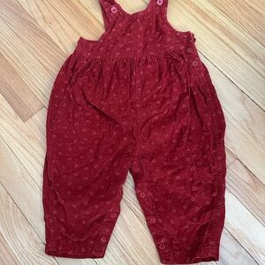 Vintage baby gap Kids Red bubble Overalls Christmas 12-18 months